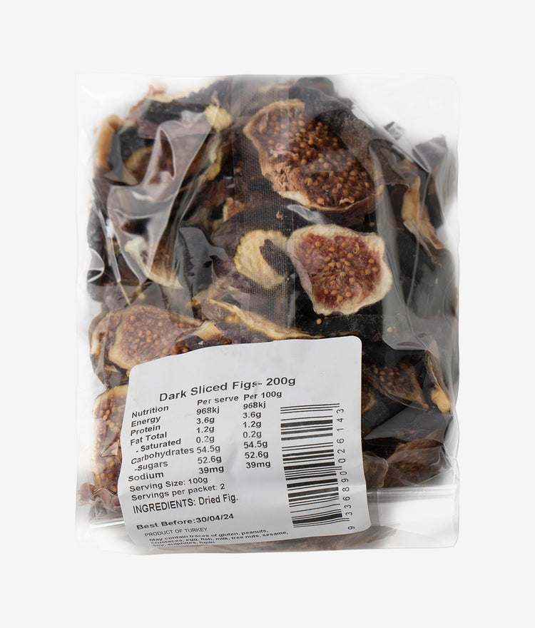 Sliced Black Dried Figs